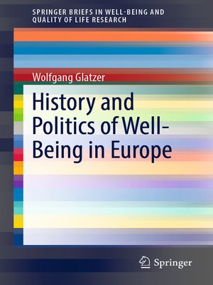 cover image of History and Politics of Well-Being in Europe